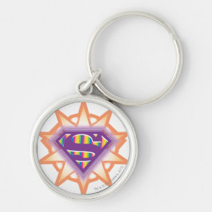 Supergirl Oranje Starburst Sleutelhanger