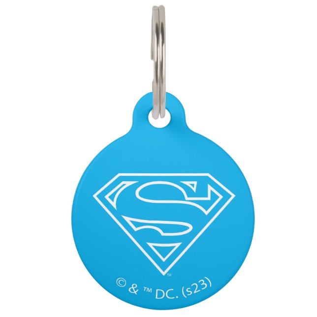 Supergirl Outline S-Shield Huisdierpenning (Voorkant)