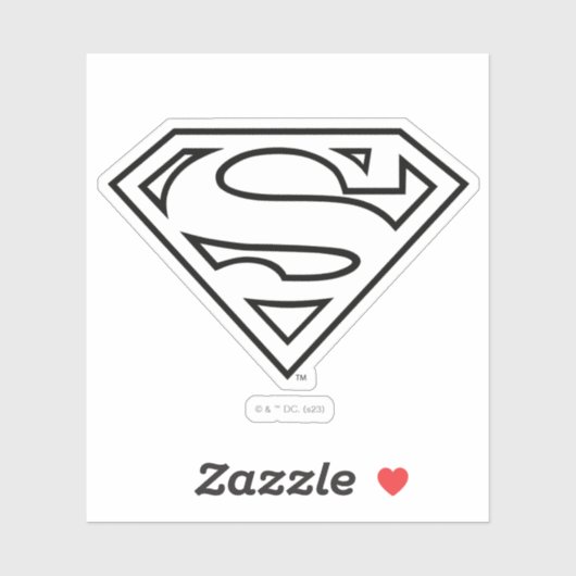 Supergirl Outline S-Shield Sticker (Vel)