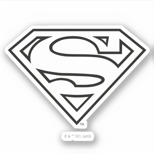 Supergirl Outline S-Shield Sticker (Voorkant)