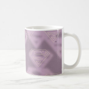 Supergirl Paarse Halftone Logo Koffiemok