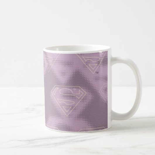 Supergirl Paarse Halftone Logo Koffiemok (Rechts)