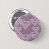 Supergirl Paarse Halftone Logo Ronde Button 5,7 Cm (Voorkant /achterkant)