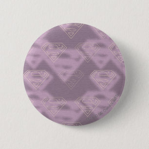 Supergirl Paarse Halftone Logo Ronde Button 5,7 Cm