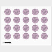 Supergirl Paarse Halftone Logo Ronde Sticker (Vel)