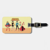 Supergirl papier Doll Grafisch Bagagelabel (Voorkant horizontaal)