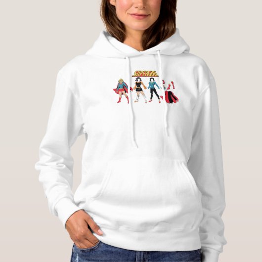 Supergirl papier Doll Grafisch Hoodie (Voorkant)