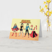 Supergirl papier Doll Grafisch Kaart (Gele Bloem)