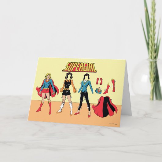 Supergirl papier Doll Grafisch Kaart (Voorkant)