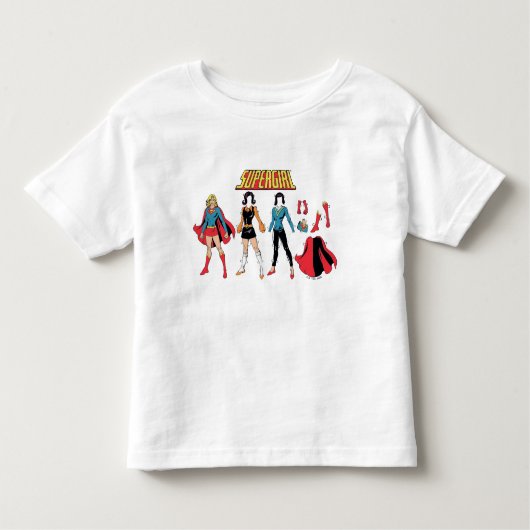 Supergirl papier Doll Grafisch Kinder Shirts (Voorkant)