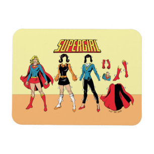 Supergirl papier Doll Grafisch Magneet