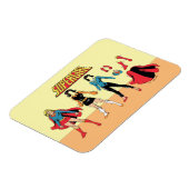 Supergirl papier Doll Grafisch Magneet (Linkerzijde)