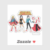 Supergirl papier Doll Grafisch Sticker (Vel)