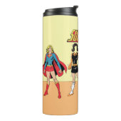 Supergirl papier Doll Grafisch Thermosbeker (Gedraaid links)