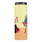 Supergirl papier Doll Grafisch Thermosbeker (Achterkant)