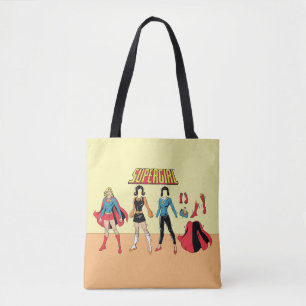 Supergirl papier Doll Grafisch Tote Bag