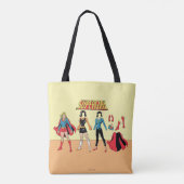 Supergirl papier Doll Grafisch Tote Bag (Achterkant)