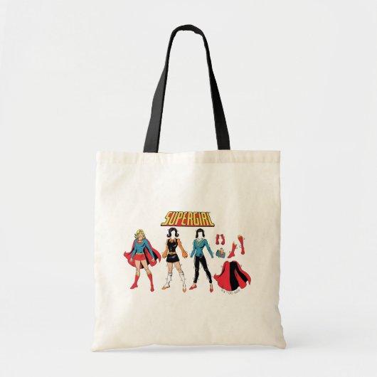 Supergirl papier Doll Grafisch Tote Bag (Voorkant)