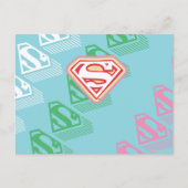 Supergirl Pastel herhaal patroon Briefkaart (Voorkant)
