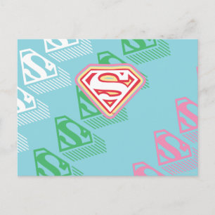 Supergirl Pastel herhaal patroon Briefkaart