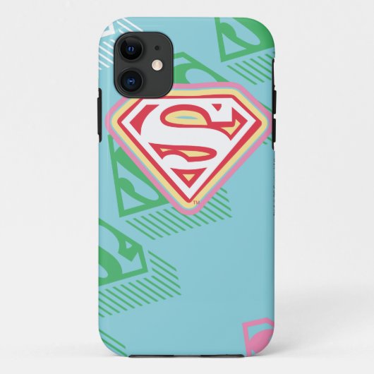 Supergirl Pastel herhaal patroon Case-Mate iPhone Case (Achterkant)