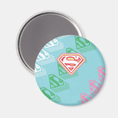 Supergirl Pastel herhaal patroon Magneet (Voorkant / Achterkant)