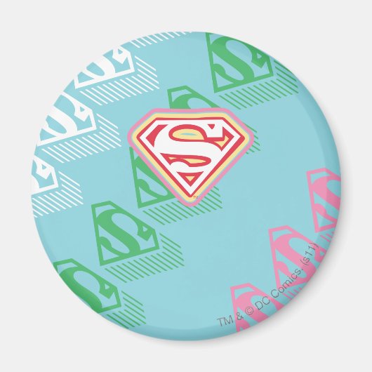 Supergirl Pastel herhaal patroon Magneet (Voorkant)