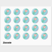 Supergirl Pastel herhaal patroon Ronde Sticker (Vel)