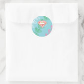 Supergirl Pastel herhaal patroon Ronde Sticker (Tas)