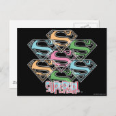 Supergirl Pastel Logo Collage Briefkaart (Voorkant / Achterkant)