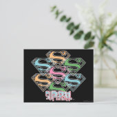Supergirl Pastel Logo Collage Briefkaart (Staand voorkant)
