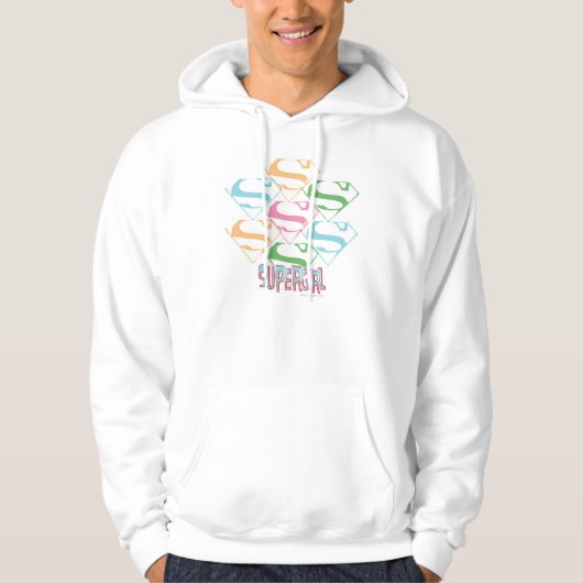 Supergirl Pastel Logo Collage Hoodie (Voorkant)