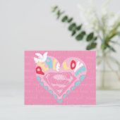 Supergirl Peace and Love Pink Briefkaart (Staand voorkant)