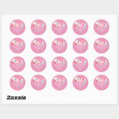 Supergirl Peace and Love Pink Ronde Sticker (Vel)