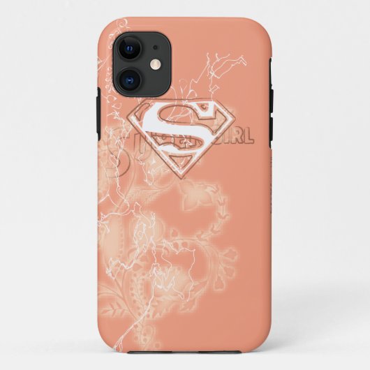 Supergirl Peach Floral Pattern Case-Mate iPhone Case (Achterkant)