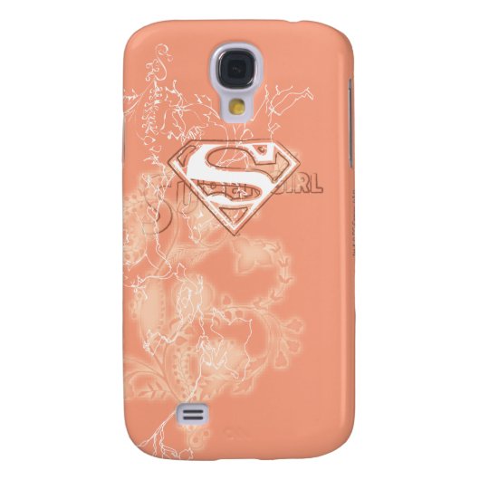 Supergirl Peach Floral Pattern Case-Mate Samsung Galaxy Hoesje (Achterkant)