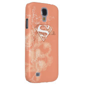 Supergirl Peach Floral Pattern Case-Mate Samsung Galaxy Hoesje (Back/Rechts)