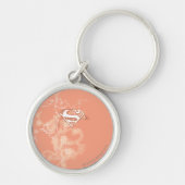 Supergirl Peach Floral Pattern Sleutelhanger (Voorkant)