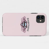 Supergirl Pin Strips Black en Roze Case-Mate iPhone Case (Achterkant (horizontaal))