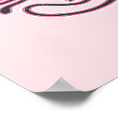 Supergirl Pin Strips Black en Roze Poster (Hoek)