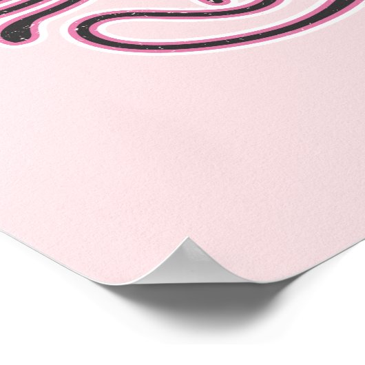 Supergirl Pin Strips Black en Roze Poster (Hoek)