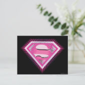 Supergirl Pink Logo Briefkaart (Staand voorkant)
