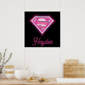 Supergirl Pink Logo Poster (Keuken)