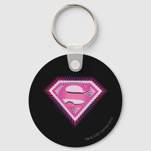 Supergirl Pink Logo Sleutelhanger (Voorkant)