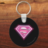 Supergirl Pink Logo Sleutelhanger (Voorkant)