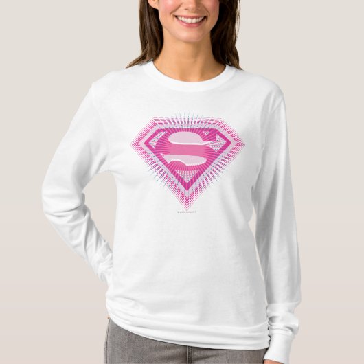Supergirl Pink Logo T-shirt (Voorkant)