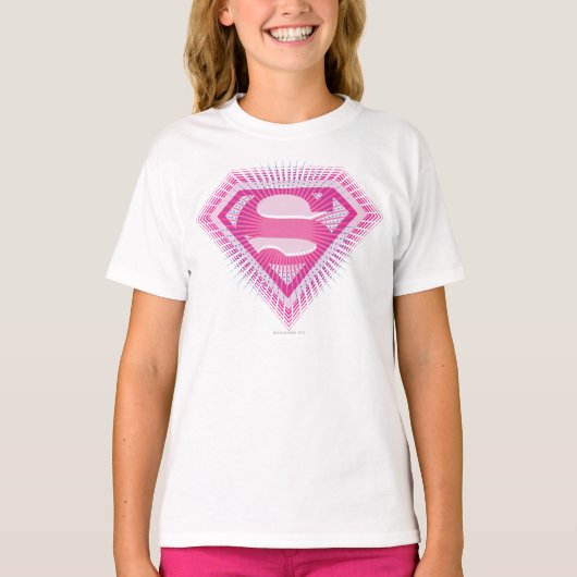 Supergirl Pink Logo T-shirt (Voorkant)