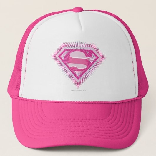 Supergirl Pink Logo Trucker Pet (Voorkant)
