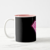 Supergirl Pink Logo Tweekleurige Koffiemok (Links)