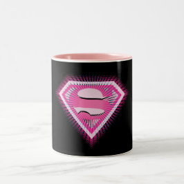 Supergirl Pink Logo Tweekleurige Koffiemok